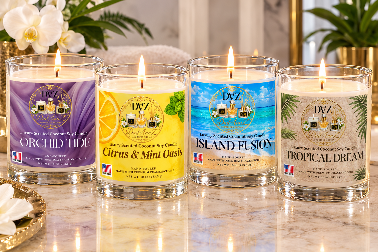 4 candles for dispaly